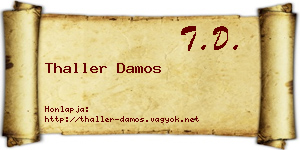 Thaller Damos névjegykártya